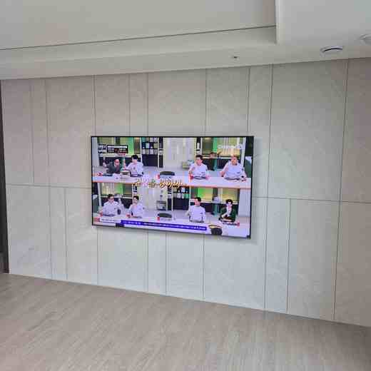 86인치 화면 설치 확인 무타공 벽걸이TV