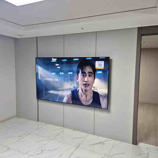 QLED 85인치 화면 화면 중심 무타공 벽걸이TV