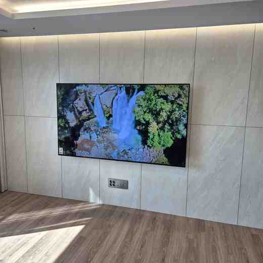 OLED 77인치 화면 화면 조절 무타공 벽걸이TV